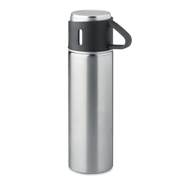 Bouteille publicitaire double paroi 420 ml TONIA silver mate